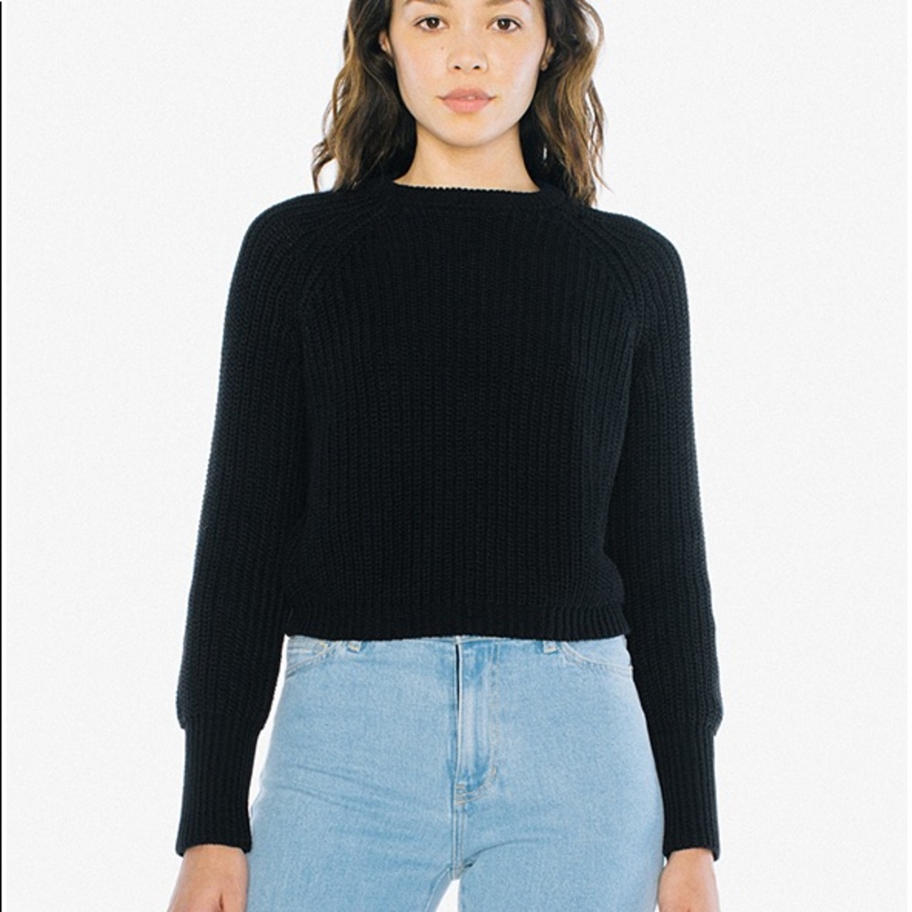 American Apparel cropped fisherman sweater